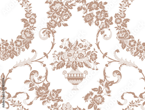seamless vintage floral lace pattern for your design