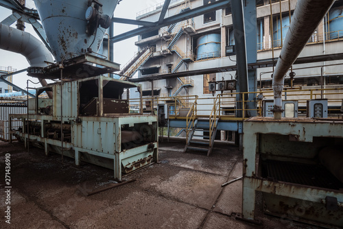 Industrial buildings in an abandoned factory