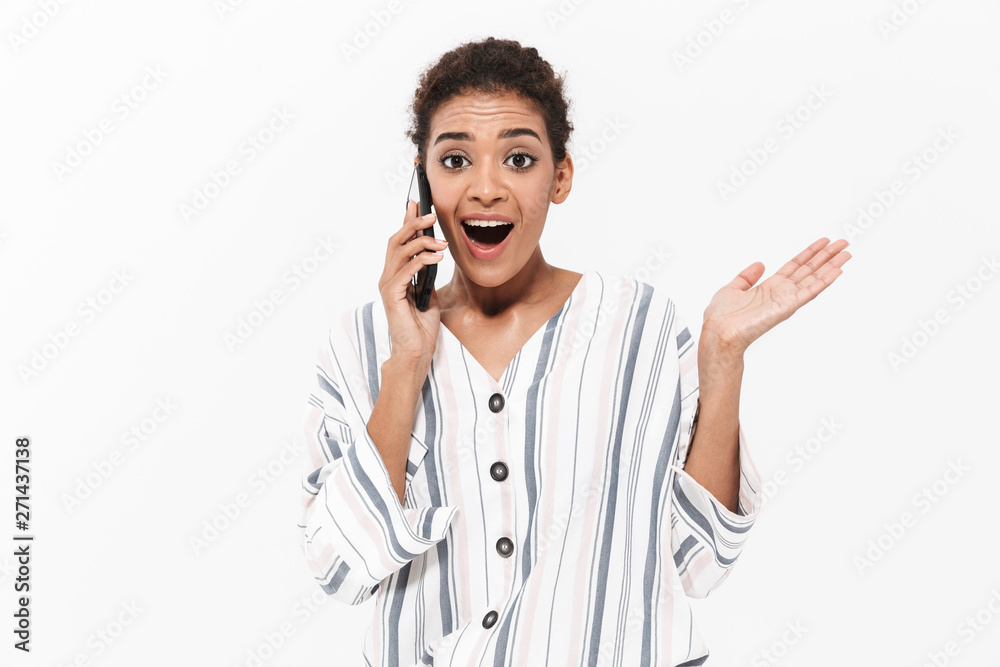 Attractive young african woman wearing casual clothes Attractive young african woman wearing casual clothes