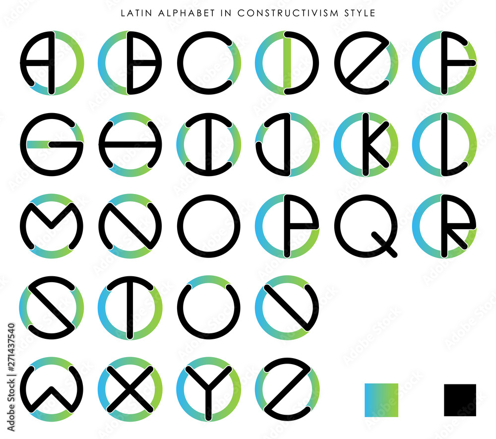 Latin Alphabet in Constructivism