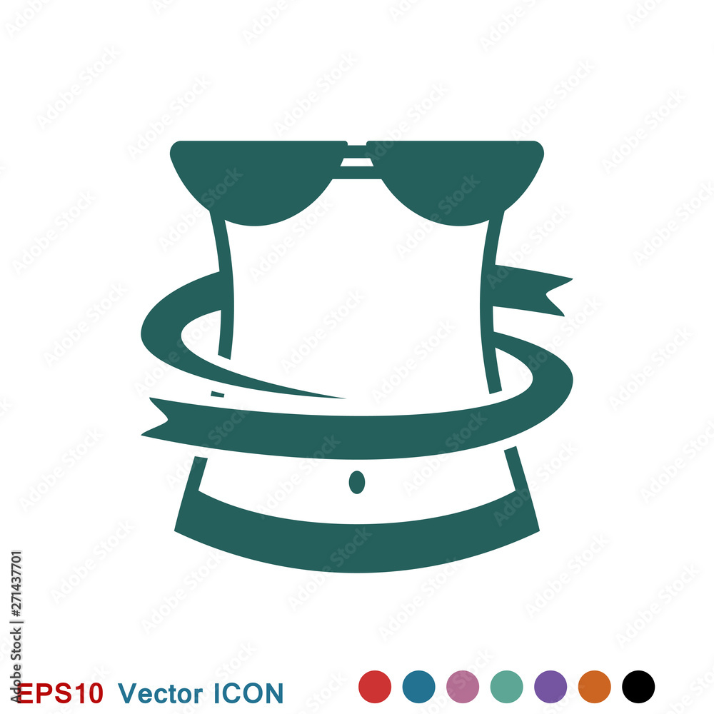 Weight loss icon logo, illustration, vector sign symbol for design