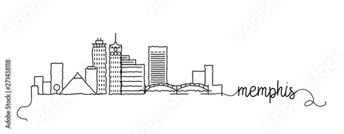 Memphis City Skyline Doodle Sign