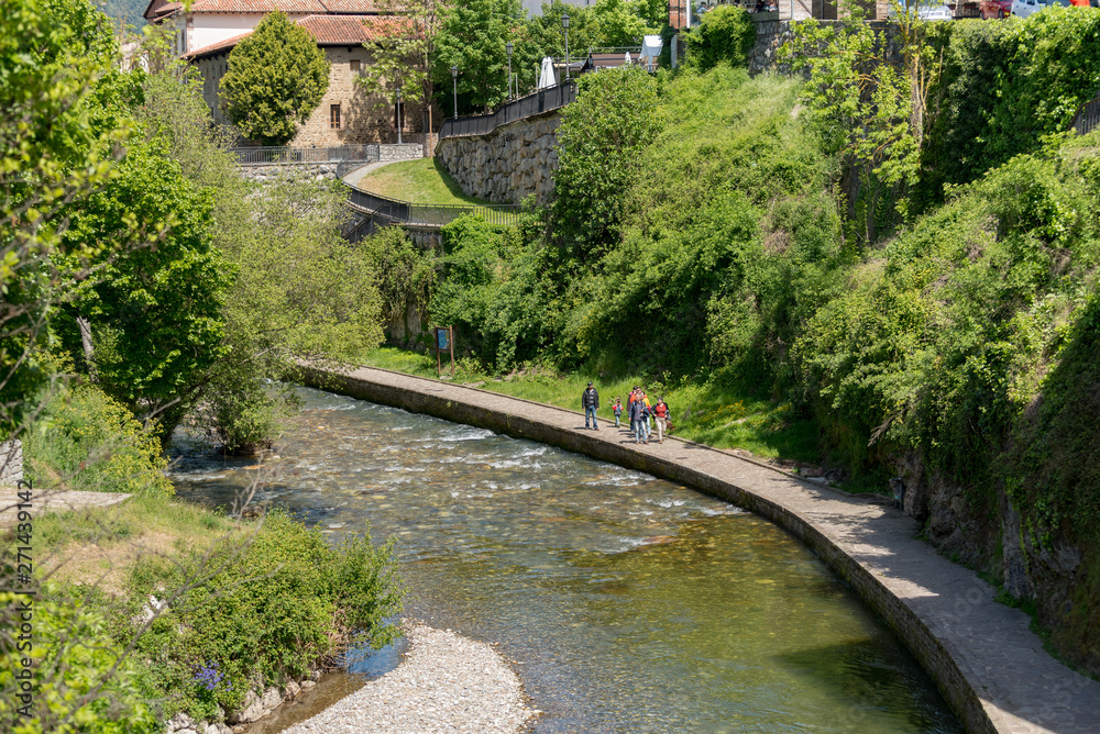 Cityscape in Potes a Cantabria village of Spain Cityscape in Potes a Cantabria village of Spain