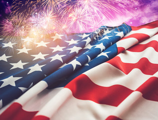American flag.