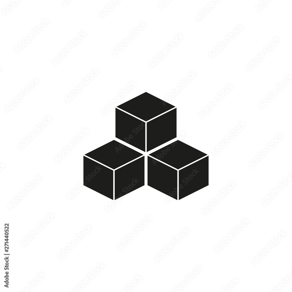 Cube icon. Simple vector illustration Cube icon. Simple vector illustration
