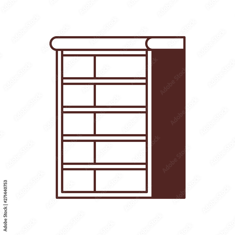 silhouette of bookshelf on white background silhouette of bookshelf on white background