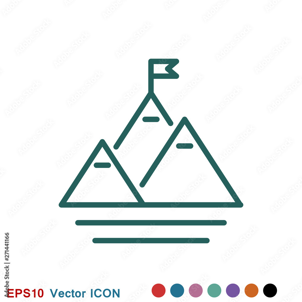 Mountain icon logo, illustration, vector sign symbol for design Mountain icon logo, illustration, vector sign symbol for design