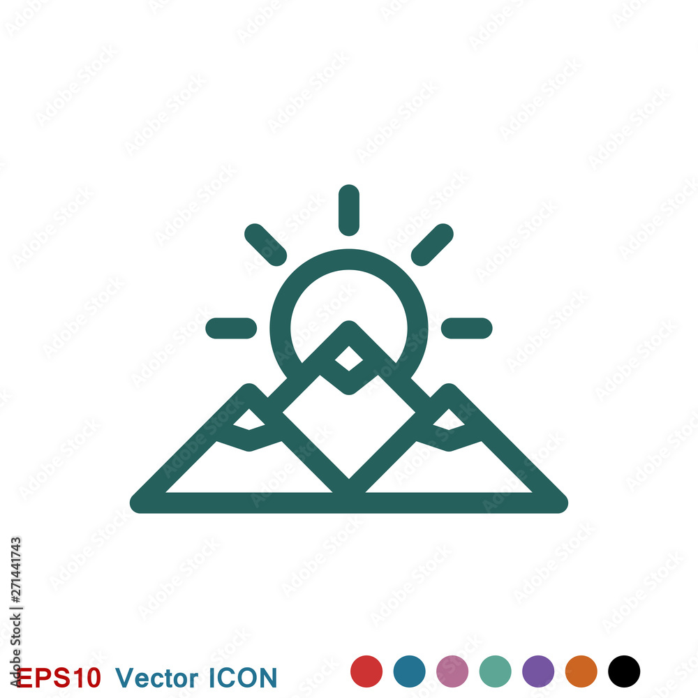 Mountain icon logo, illustration, vector sign symbol for design Mountain icon logo, illustration, vector sign symbol for design