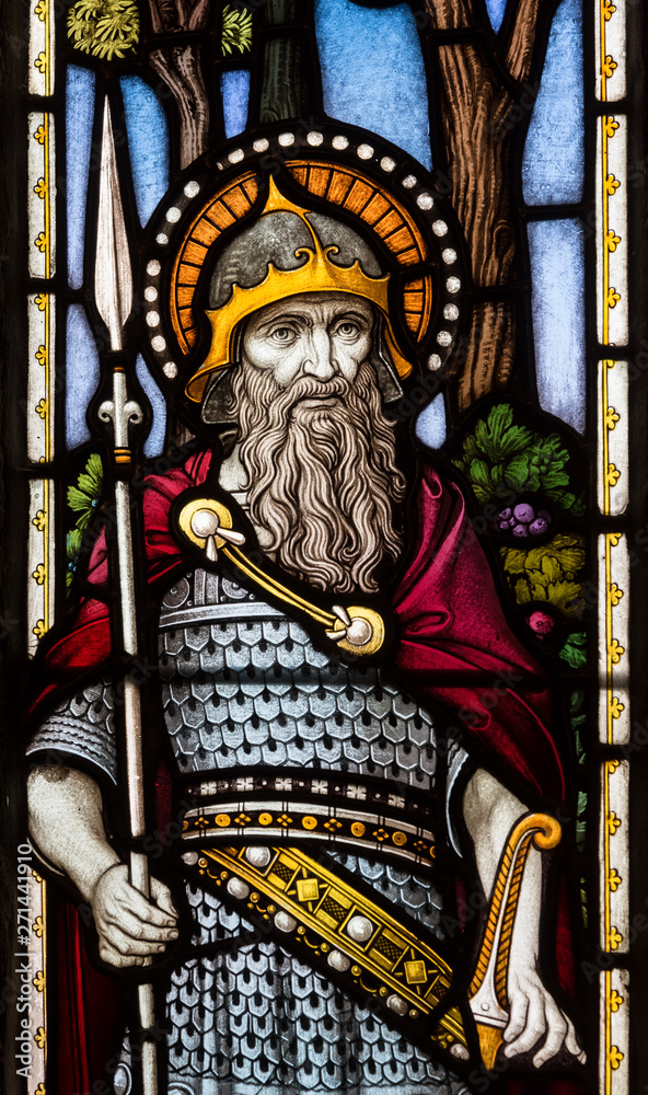 Obraz premium Stained glass church window