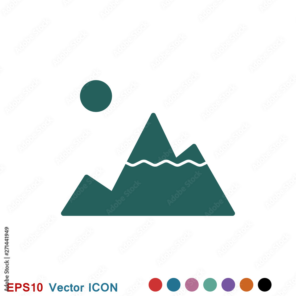 Mountain icon logo, illustration, vector sign symbol for design Mountain icon logo, illustration, vector sign symbol for design