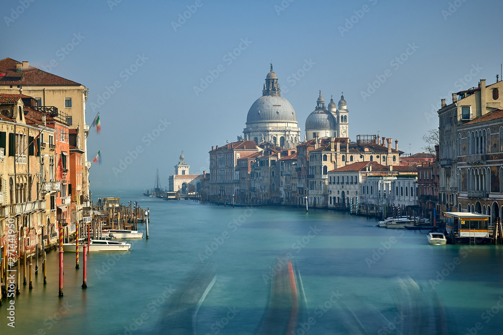 View of Grand Canal in Venice with long exposure