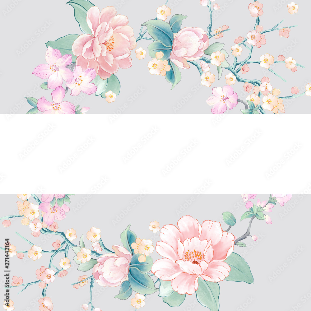 Naklejka premium Beautiful watercolor flowers for your design and greeting cards for the holiday