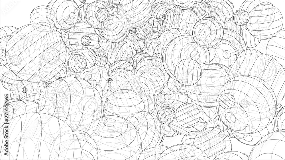 Vector abstract spheres background