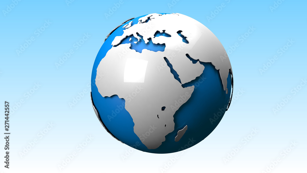 Naklejka premium World Globe 3d Render