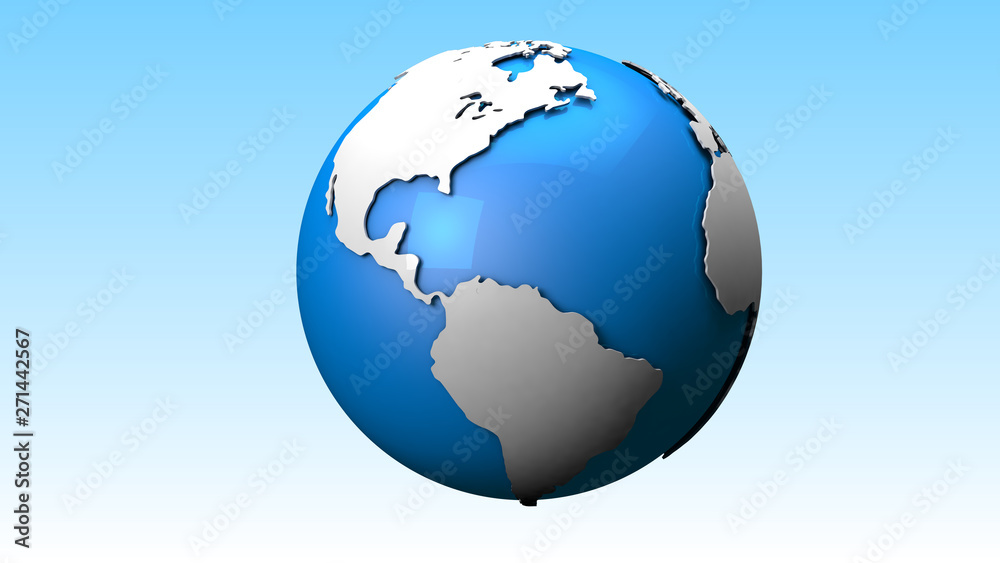 Naklejka premium World Globe 3d Render