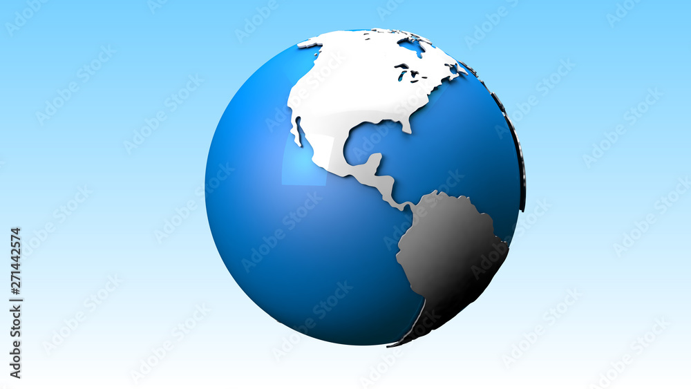 World Globe 3d Render