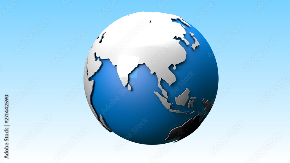 Naklejka premium World Globe 3d Render