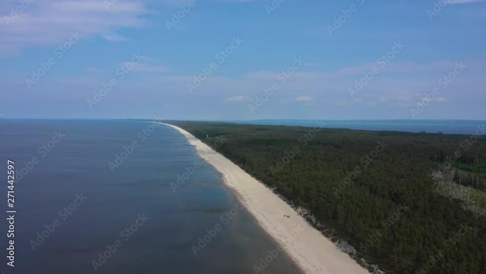 Aerial view of the Vistula Spit in summer Aerial view of the Vistula Spit in summer