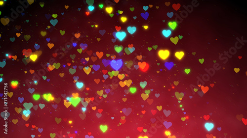 Heart Colorful Particles