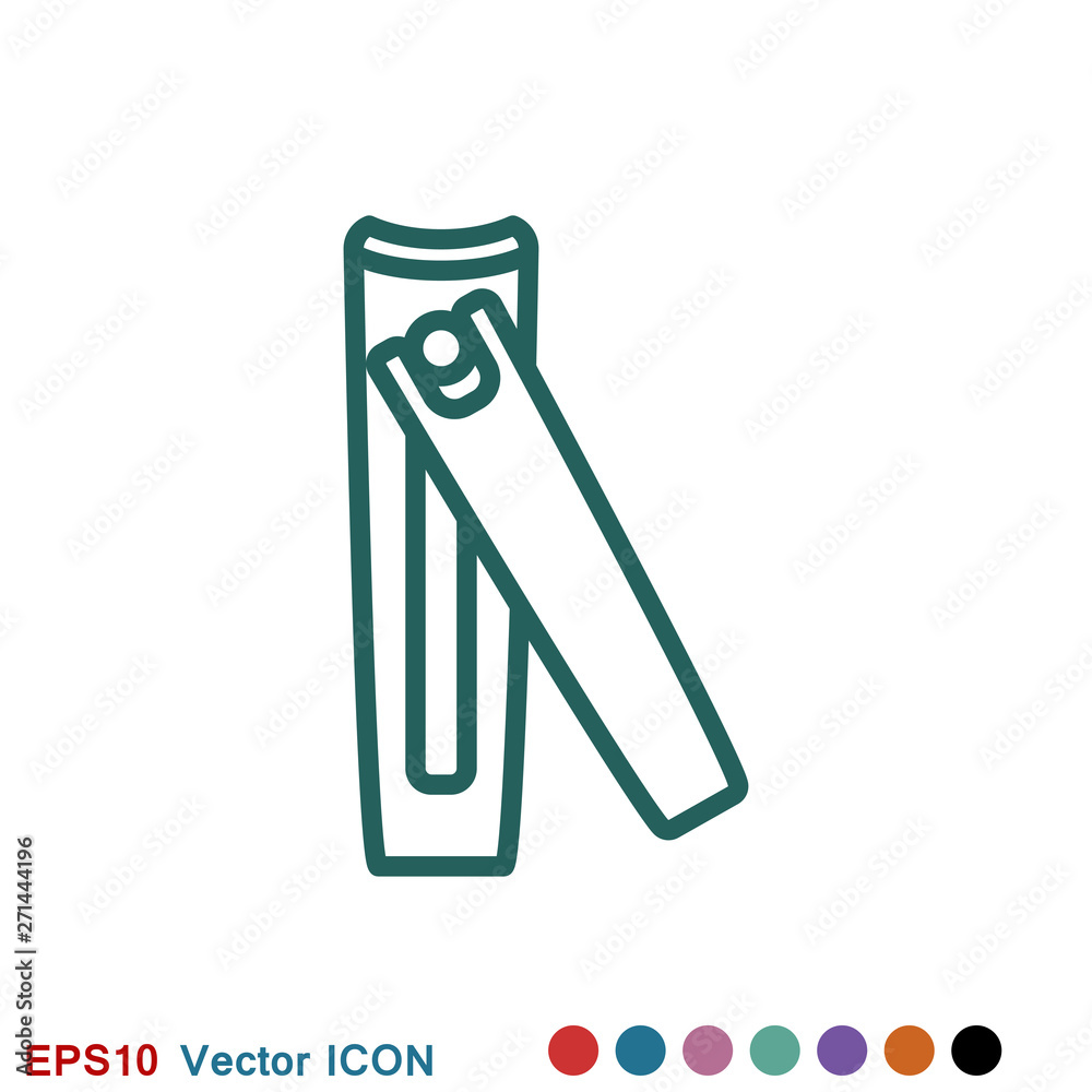 Nail clippers icon logo, illustration, vector sign symbol for design Nail clippers icon logo, illustration, vector sign symbol for design