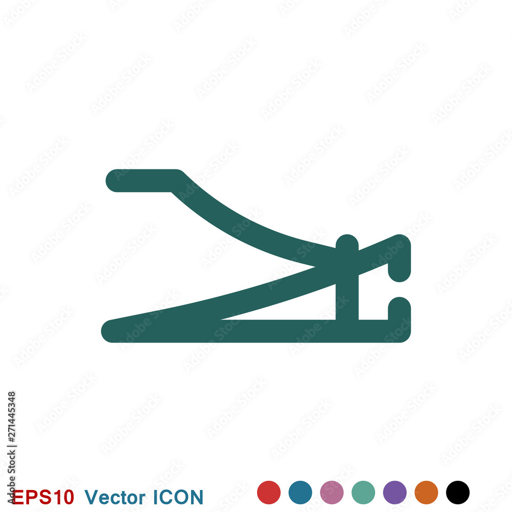 Fototapeta premium Nail clippers icon logo, illustration, vector sign symbol for design