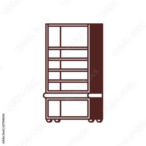 silhouette of bookshelf on white background