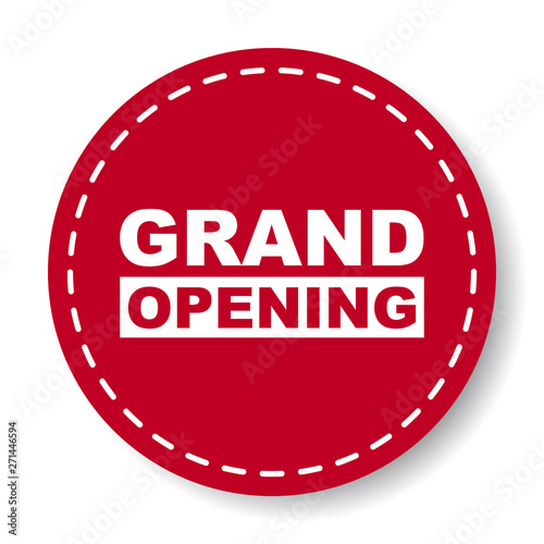 red vector banner grand opening