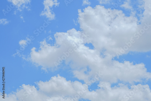White soft cloud texture  Blue sky with white clouds in the morning for natural background concept.
