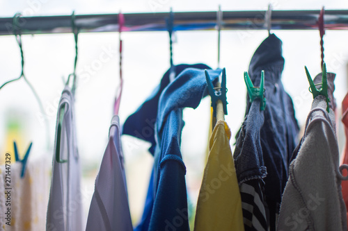 dry clothes in the sun