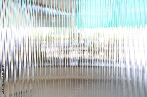 фотографія Close up Clear transparent plastic Poly carbonate sheet pattern.