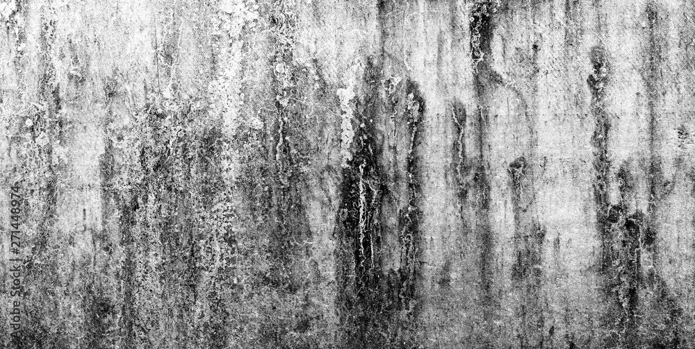Fototapeta premium Monohrome grunge gray abstract background. Grunge old wall texture, concrete cement background.