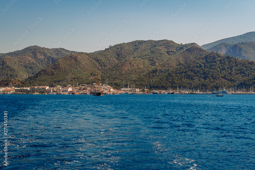 view of the mountains of Marmaris, summer