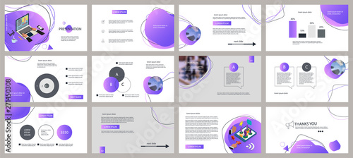 Presentation and slide layout background. Design violet gradient geometric template. Flyer, marketing, leaflet, advertising, brochure, modern style.