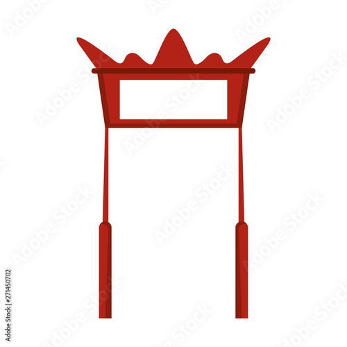 red chinese gate icon cartoon