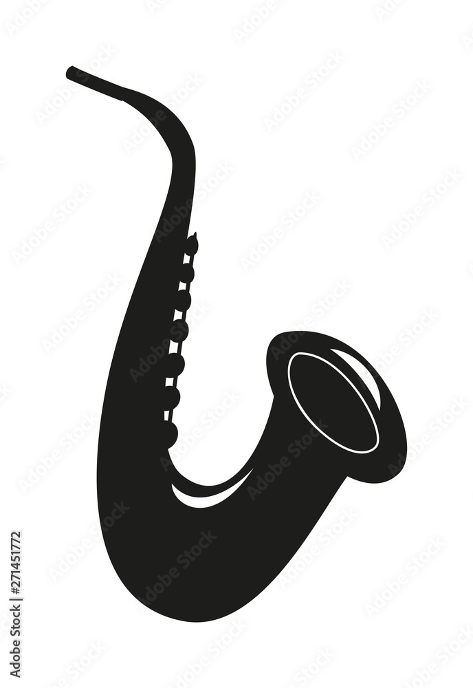 Saxophone on the white background. Saxophone icon. Saxophone on the white background. Saxophone icon.