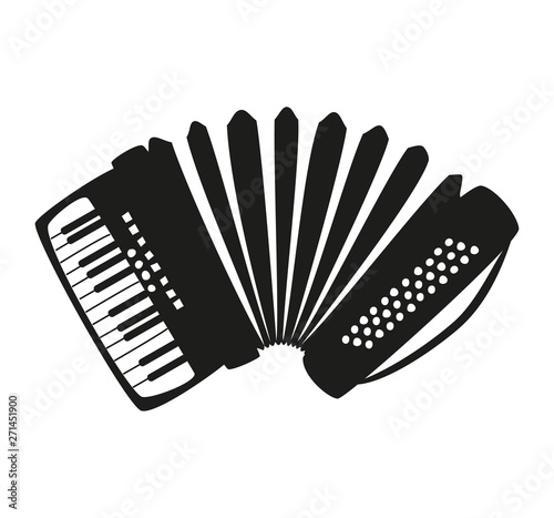 Accordion on the white background.