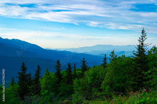 magestic overlook of the layered appalachian mountains