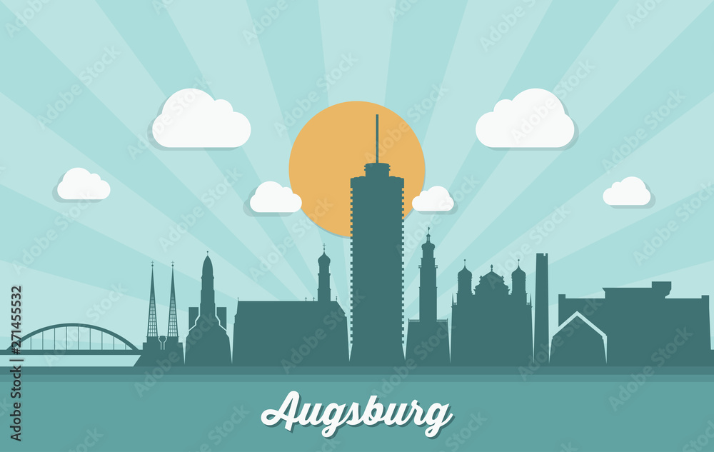 Augsburg skyline - Germany