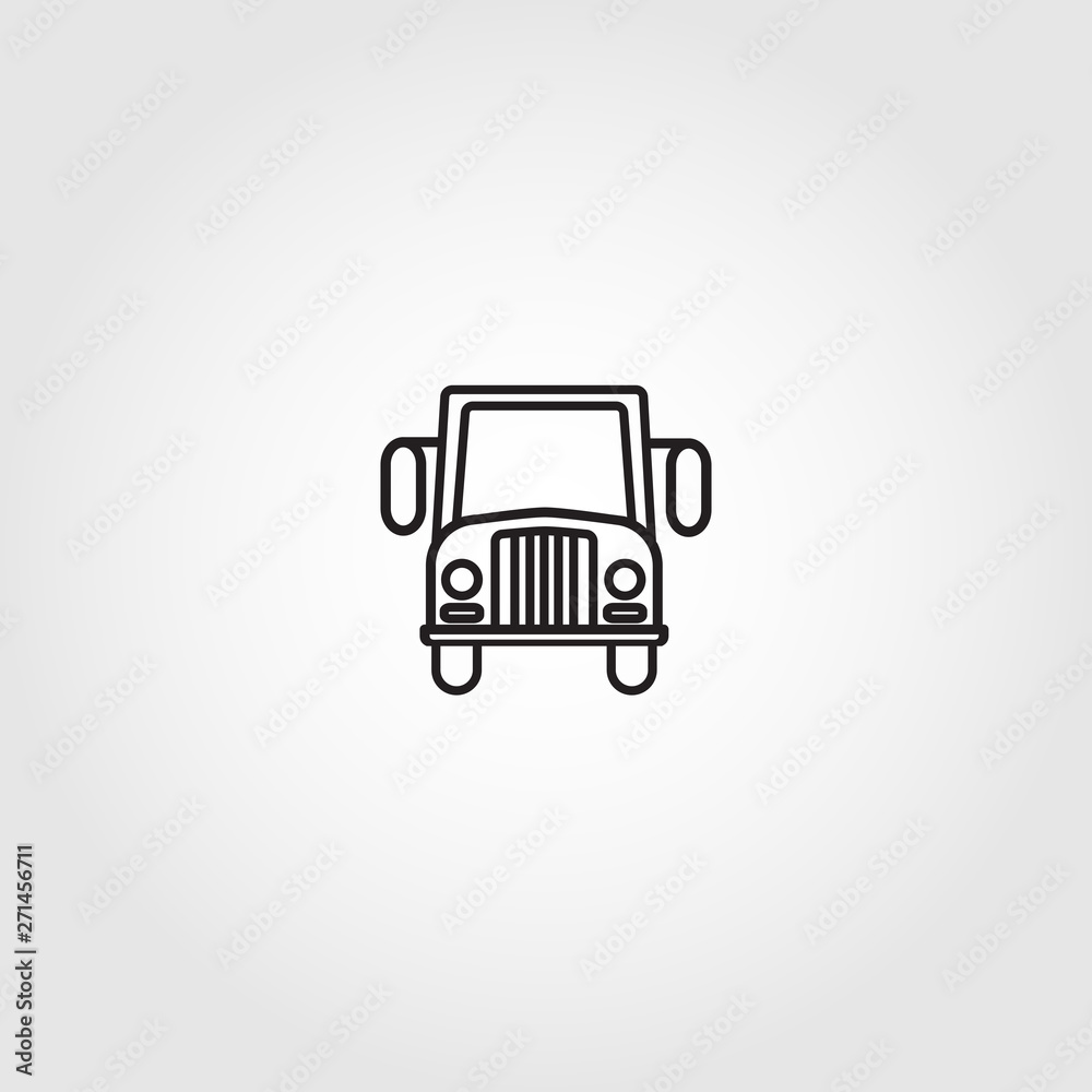 school bus vector icon. Isolated pupil bus icon symbol on clean background. Vector transport element in trendy style. school bus vector icon. Isolated pupil bus icon symbol on clean background. Vector transport element in trendy style.