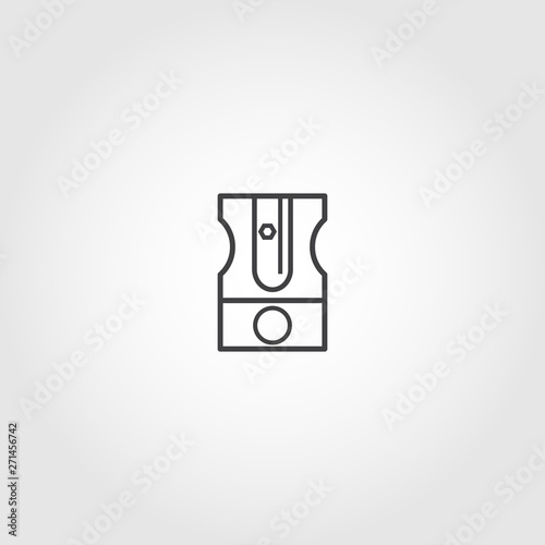 Pencil sharpener icon line symbol. Premium quality isolated sharpen element in trendy style.