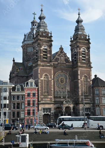 Basilica of Saint Nicholas (Sint Nicolaaskerk) in Amsterdam of May 9, 2015, Netherlands