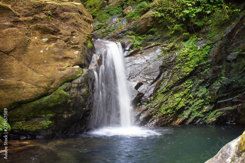 Waterfall of the five lakes trail in the nationalpark near Hue in Vietnam