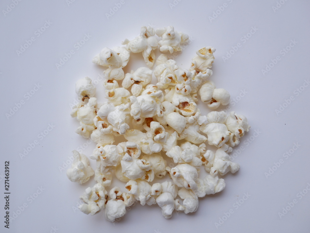 popcorn on white background, popcorn on white background,