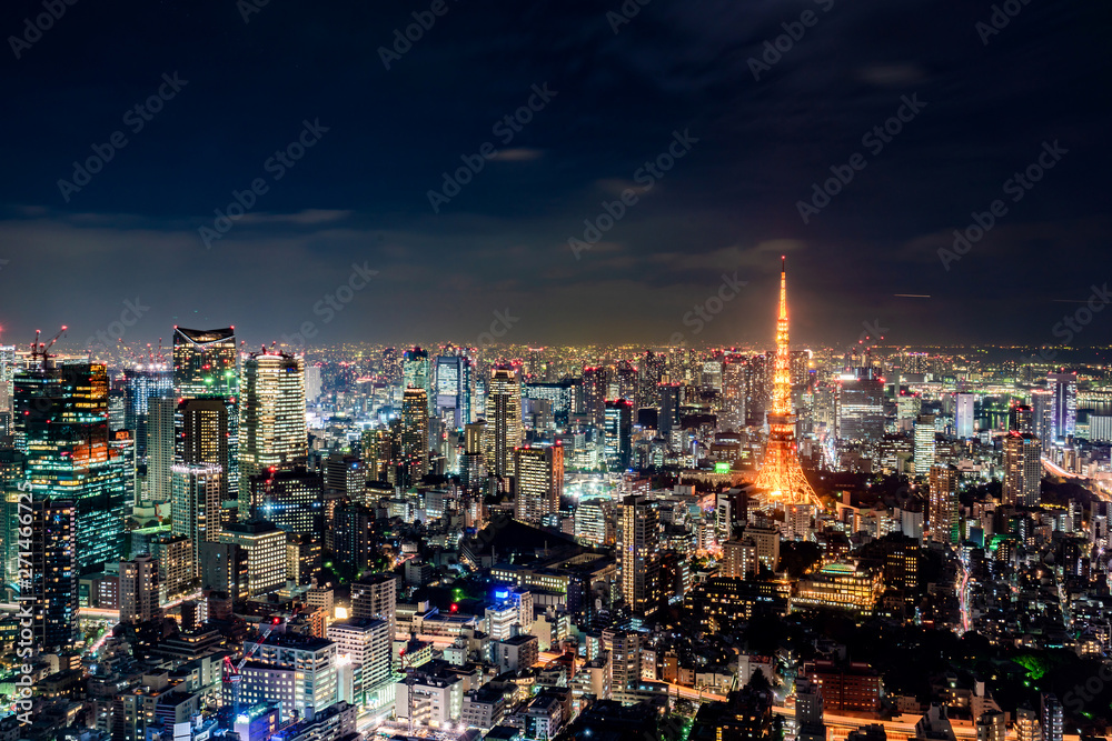 Obraz premium Tokyo Tower, Japan - communication and observation tower.