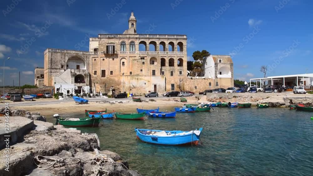 Benedictine Abbey of San Vito. Polignano a mare. Puglia. Italy. Benedictine Abbey of San Vito. Polignano a mare. Puglia. Italy.