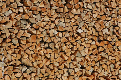 Solid wall of wood waiting to be used