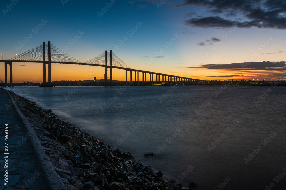 NEWTON NAVARRO BRIDGE AT SUNSET