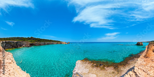 Fototapeta Naklejka Na Ścianę i Meble -  Sea beach Spiaggia della Punticeddha, Salento, Italy