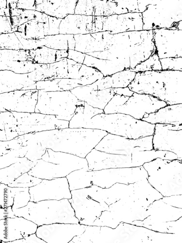 Vector crack texture. Grunge crash scratch. Isolated broken old damage rust. Overlay noise and grain dry texture.