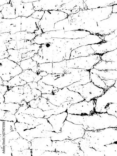 Vector crack texture. Grunge crash scratch. Isolated broken old damage rust. Overlay noise and grain dry texture.